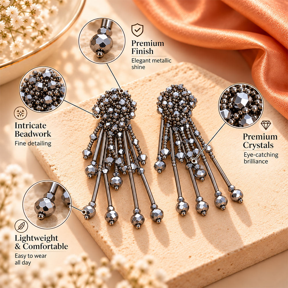 Disco Dazzle- Sparkly stone studded Dangler earrings