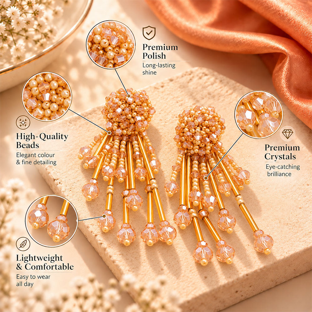 Disco Dazzle- Sparkly stone studded Dangler earrings