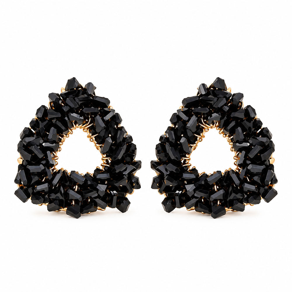 Twinkle triangle- Sparkle stud earrings