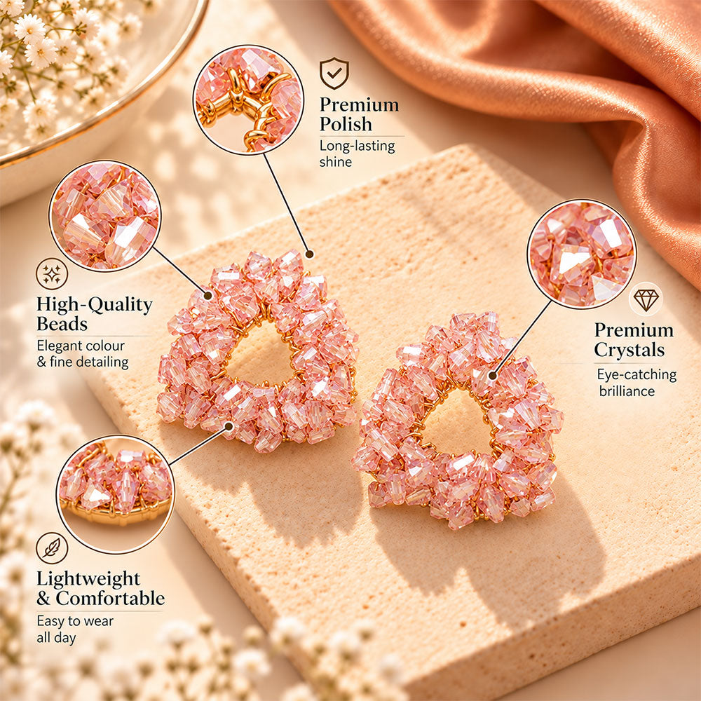 Twinkle triangle- Sparkle stud earrings