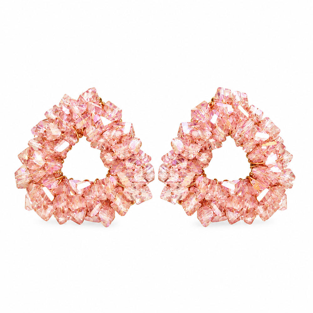 Twinkle triangle- Sparkle stud earrings