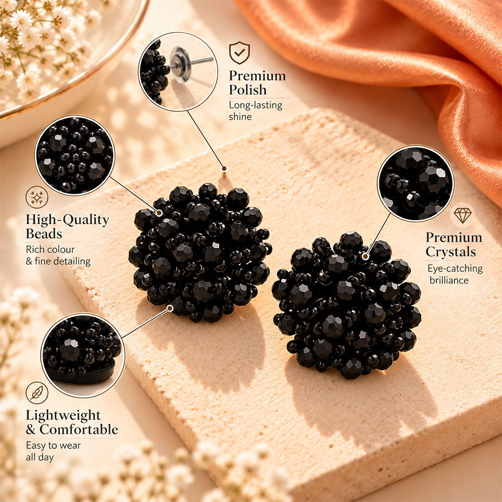 Mood Drop- Stone studded stud earrings