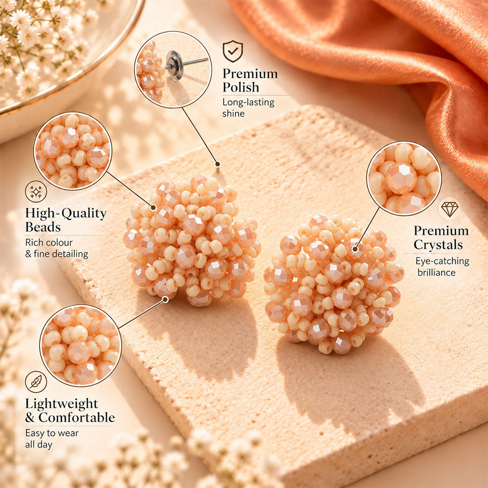 Mood Drop- Stone studded stud earrings