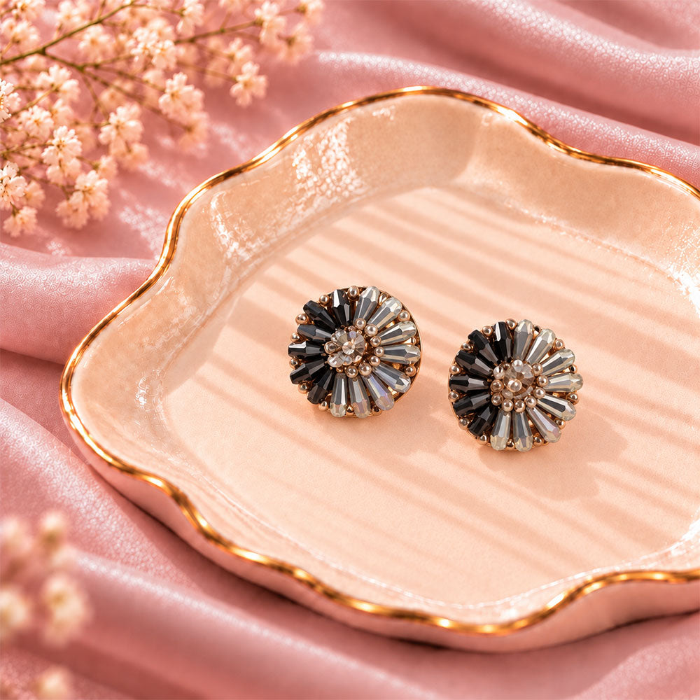 Bright Beauty- Stone studded stud earrings