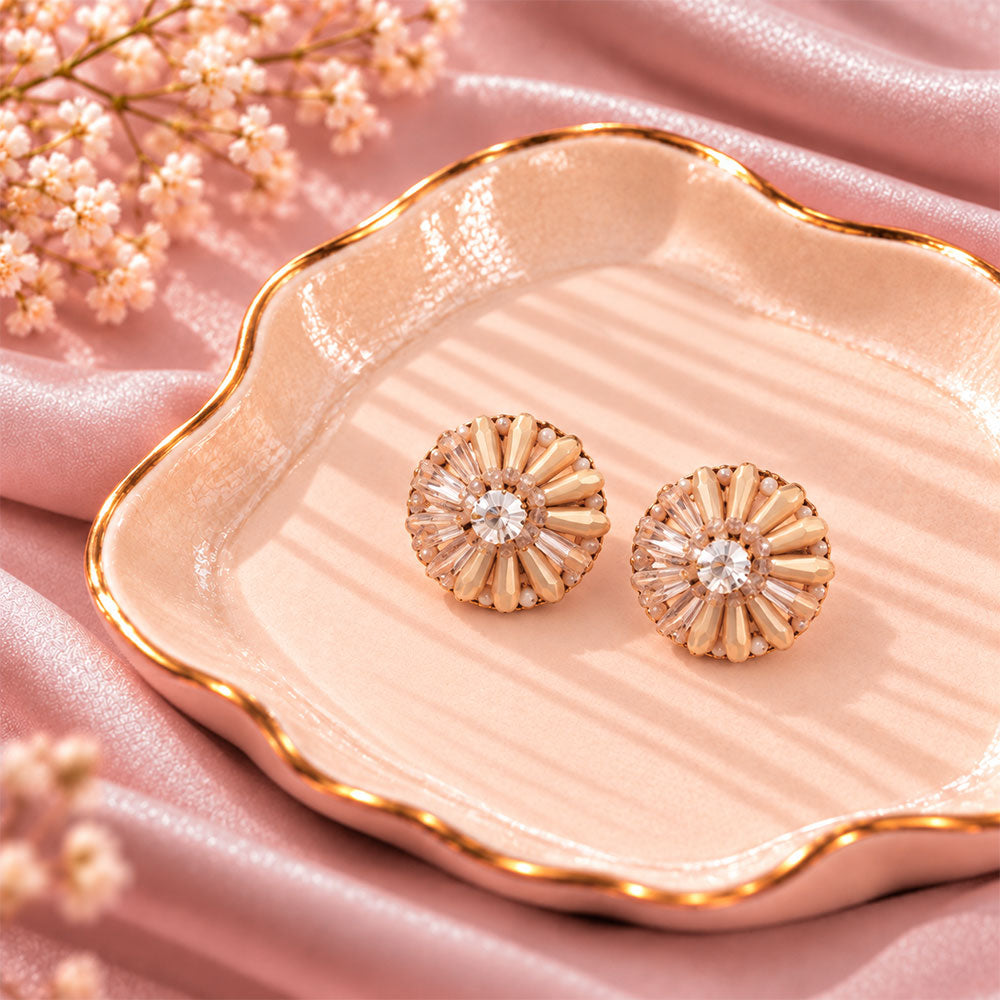 Bright Beauty- Stone studded stud earrings