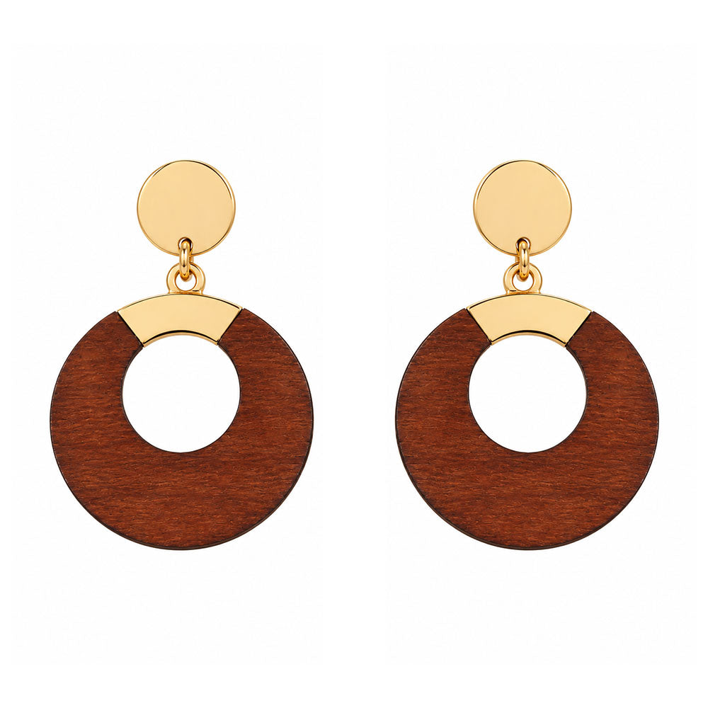 Boho Beat- Wooden dangler earrings