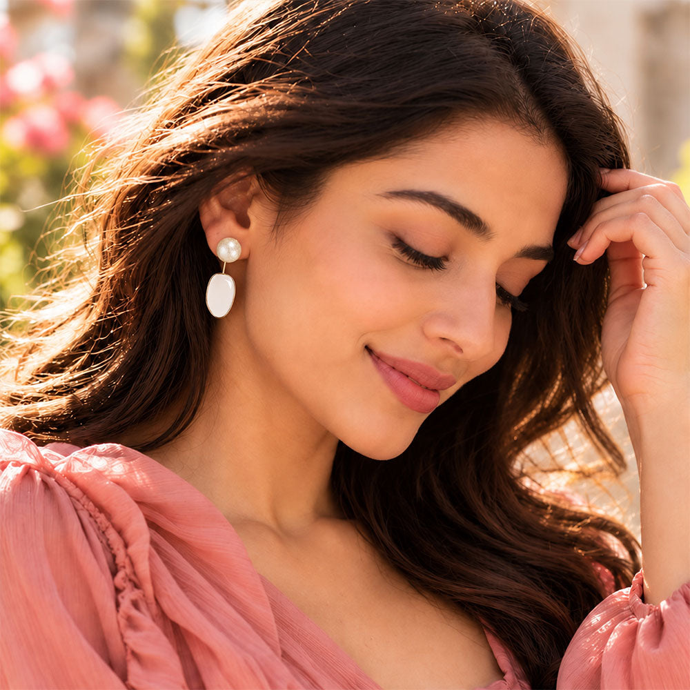 Moon Mystery- Sleek dangler earrings
