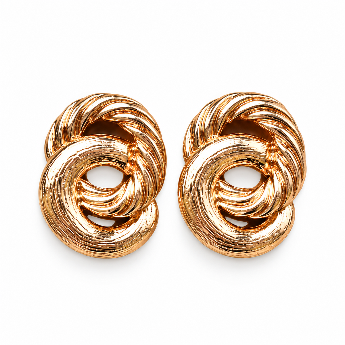 Loop Locked- loop Stud earrings