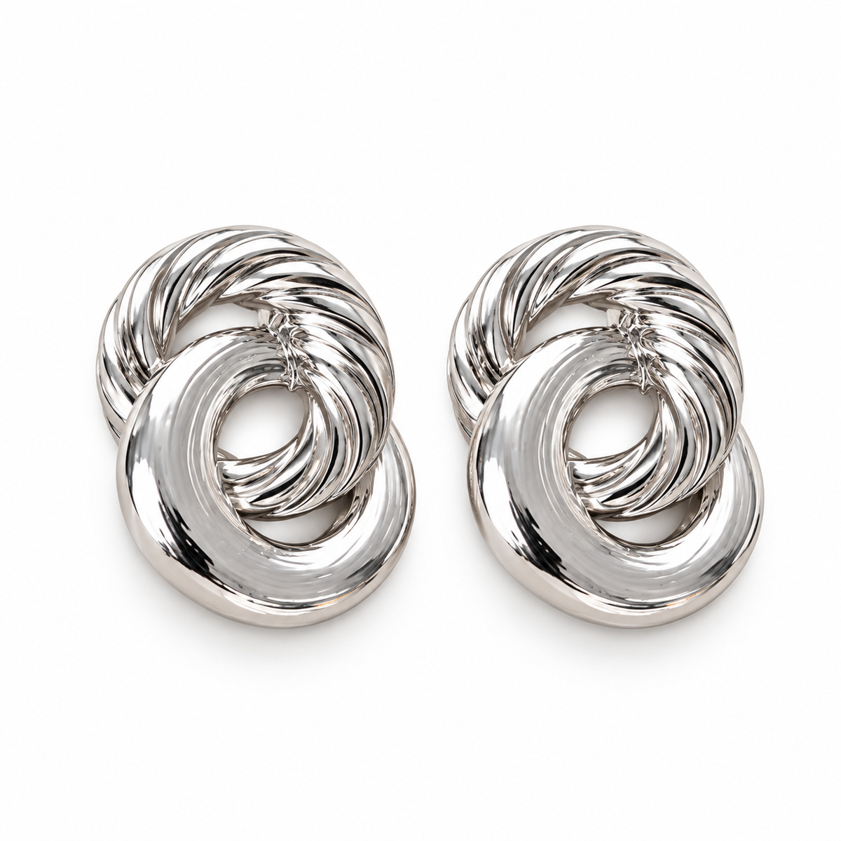 Loop Locked- loop Stud earrings