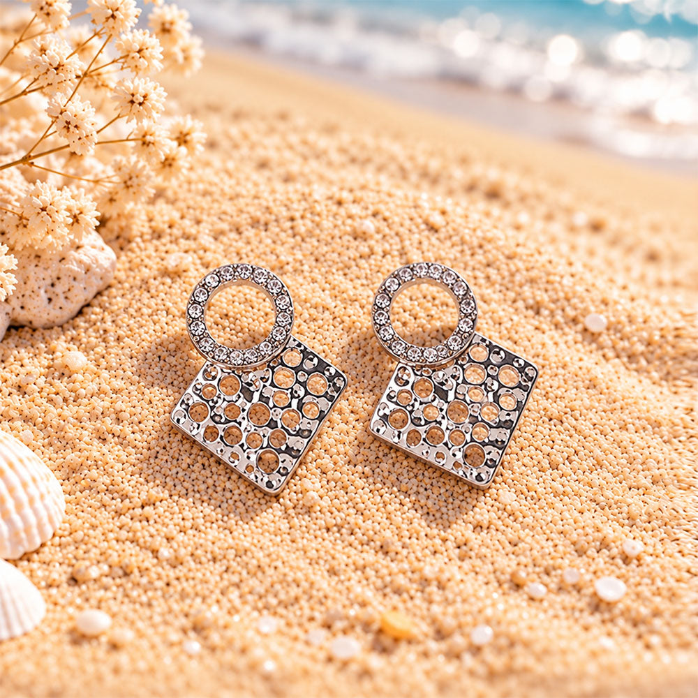 diamond drop- Stone studded Stud earrings