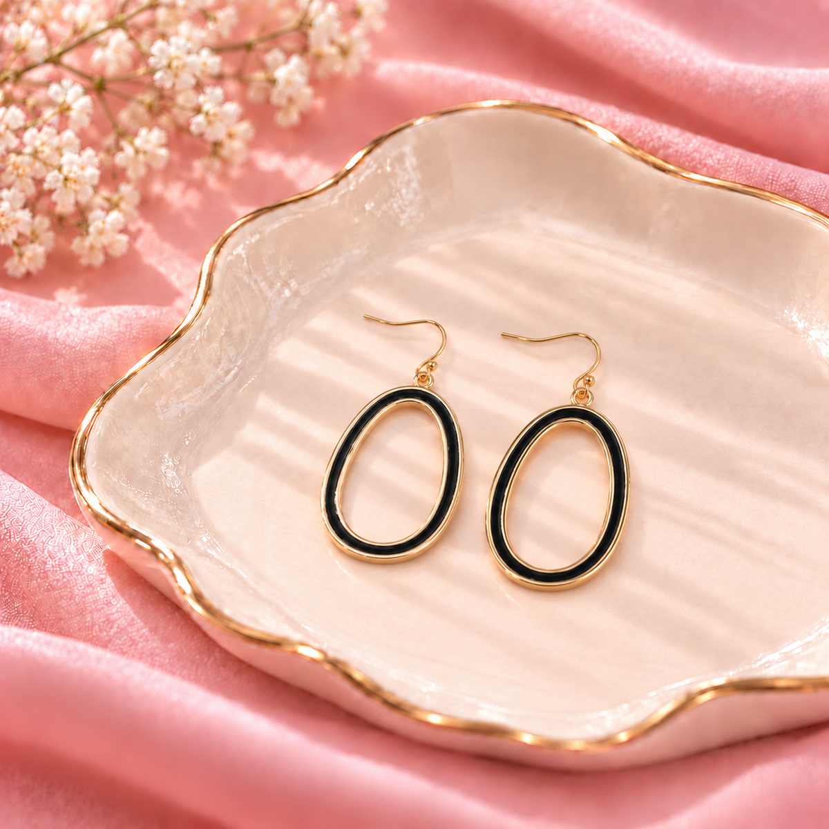 Soft Edge- Circular Dangler Earrings