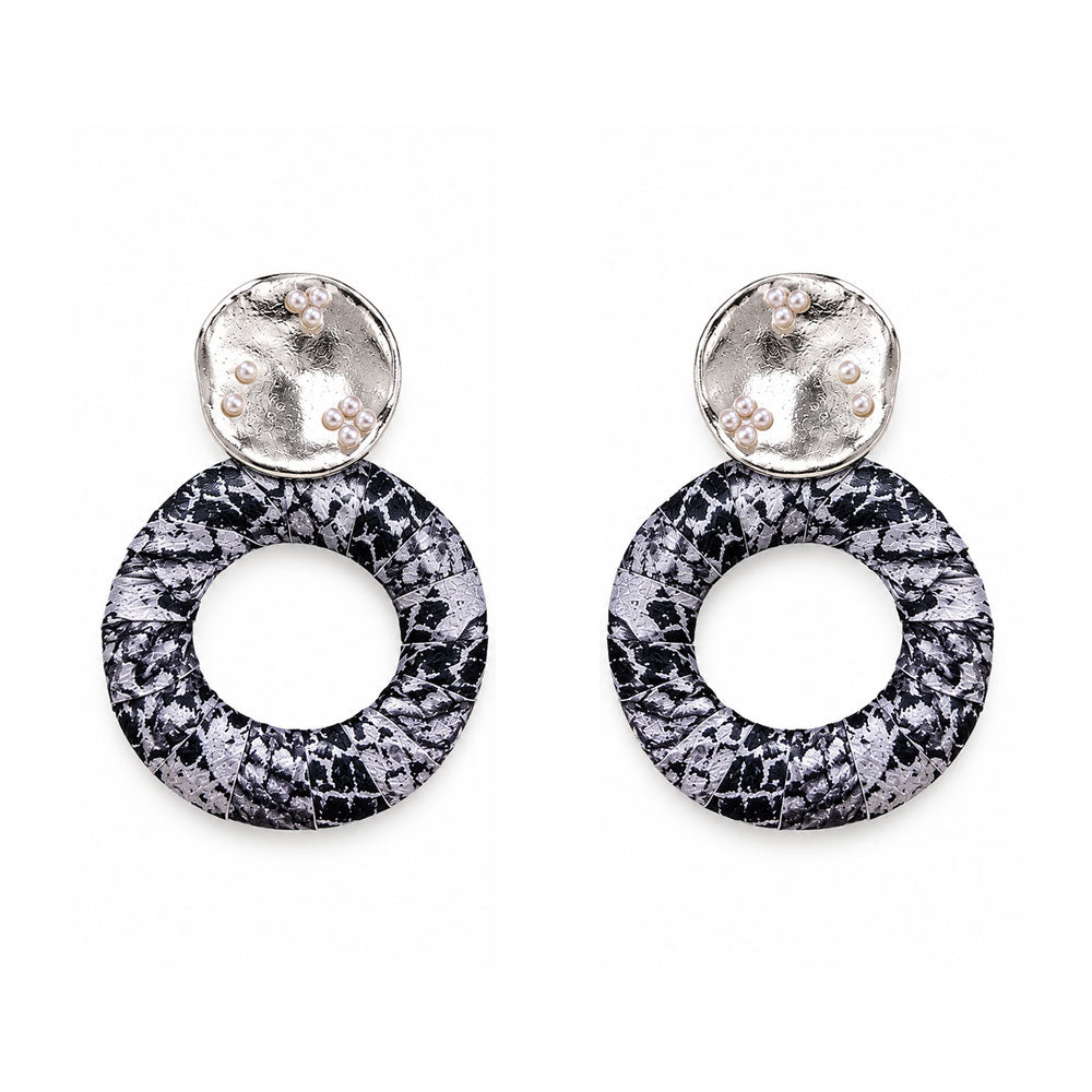 Horizon Bloom- Barble textured Dangler Earrings