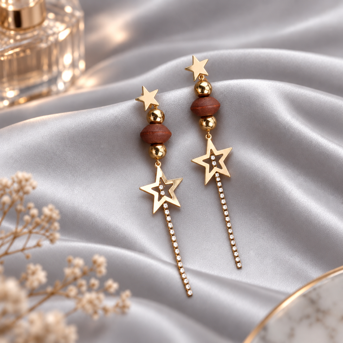Shine star- Star shaped dangler earrings