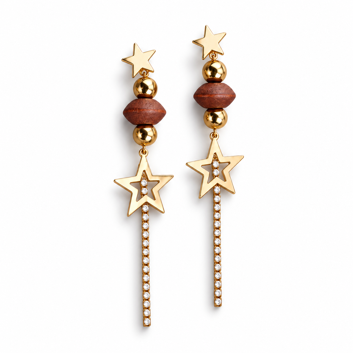 Shine star- Star shaped dangler earrings