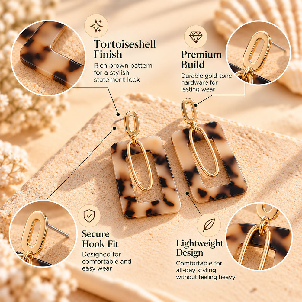 Soft Stone- Marble textured Dangler earrings