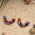Quiet Clay- Colourful hoop earrings