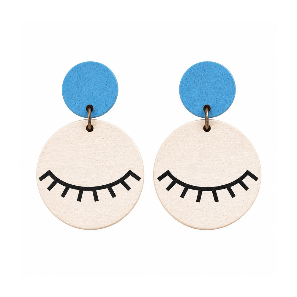 Earth Edit- Wooden dangler earrings