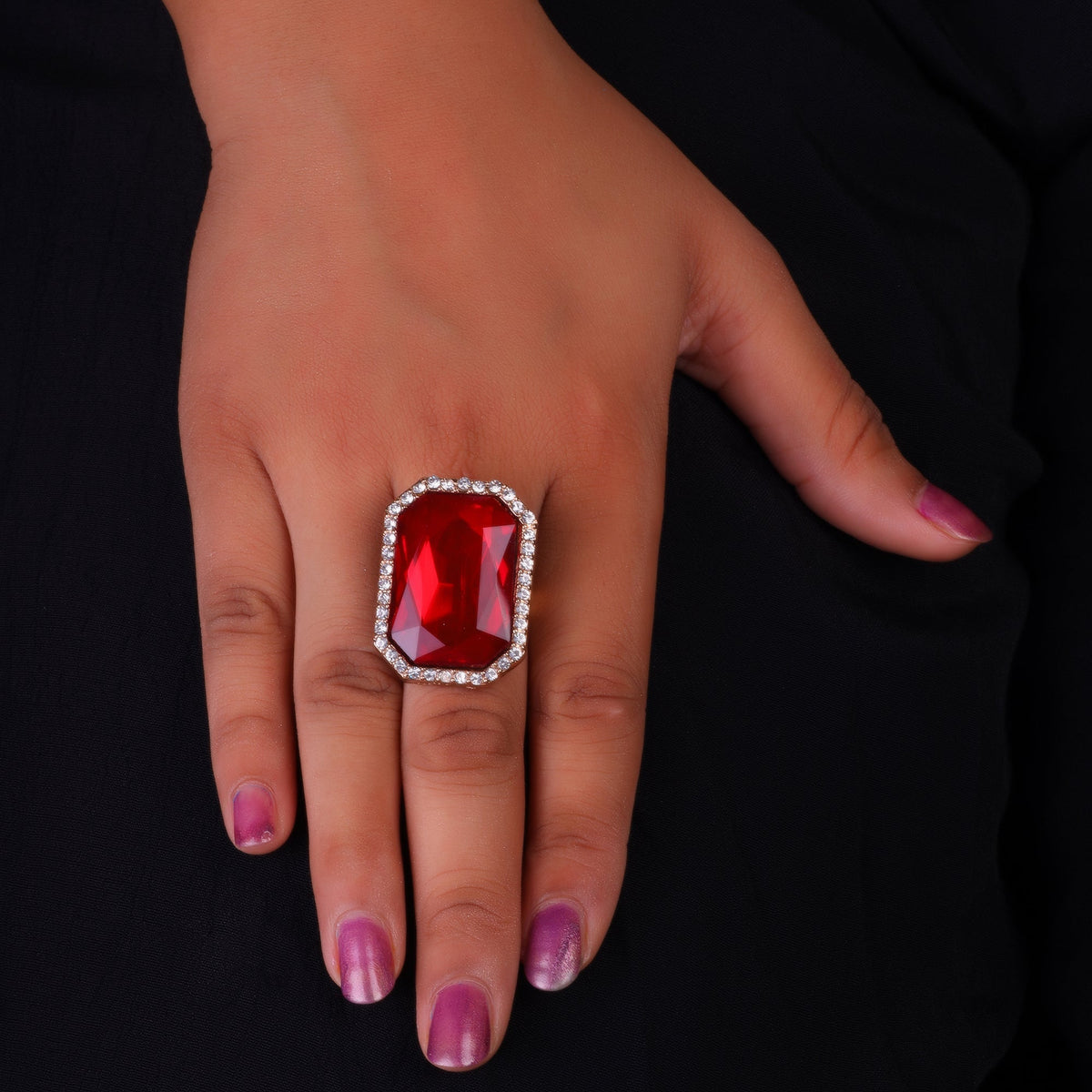 Auric Glow- Stone studded ring