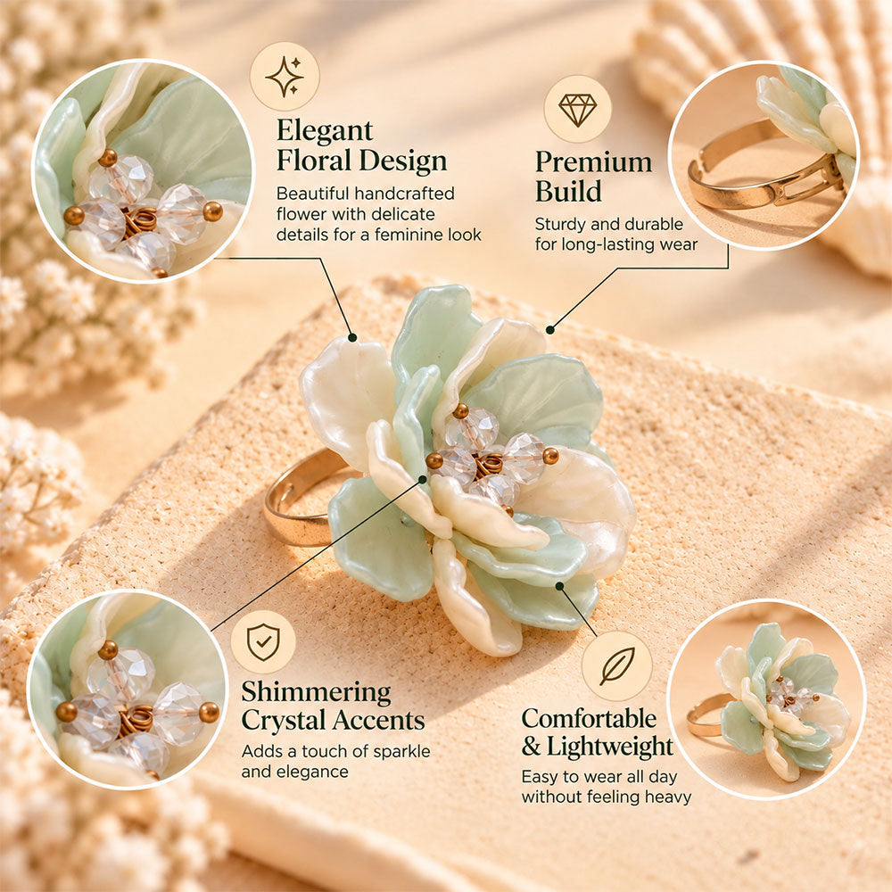 Pure Gleam- Flower shaped ring