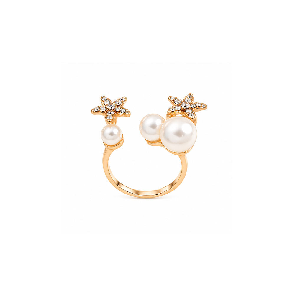 Twilight Spark- Peal studded Ring