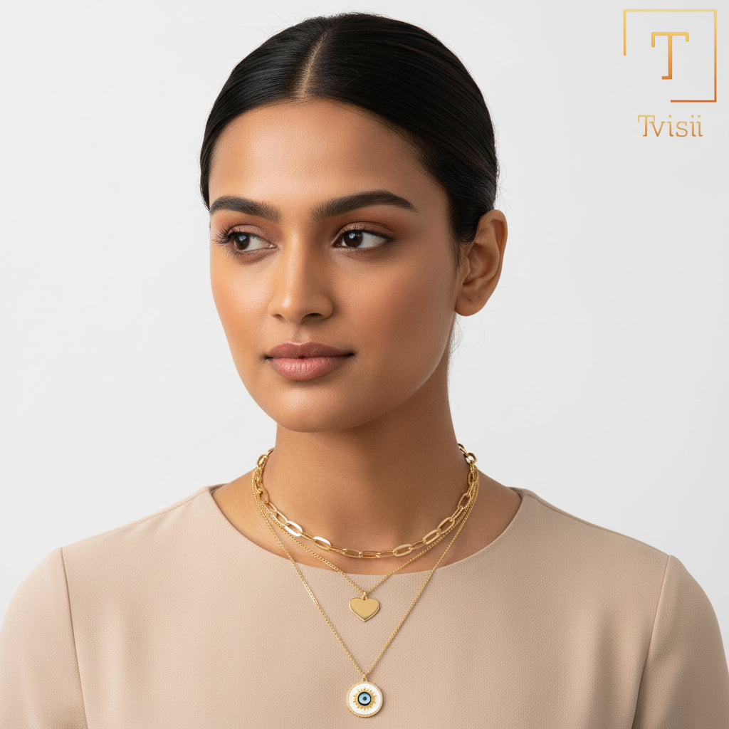 Golden Whisper- golden  layered necklace