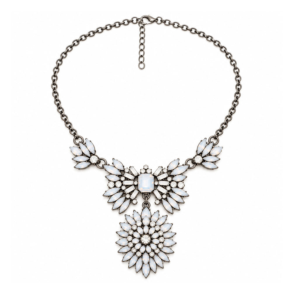 Formed Light- Stone studded statement neckpiece