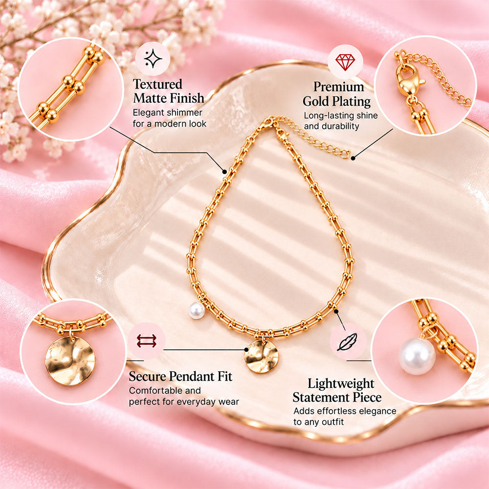Sunkissed Layers- golden  layered necklace