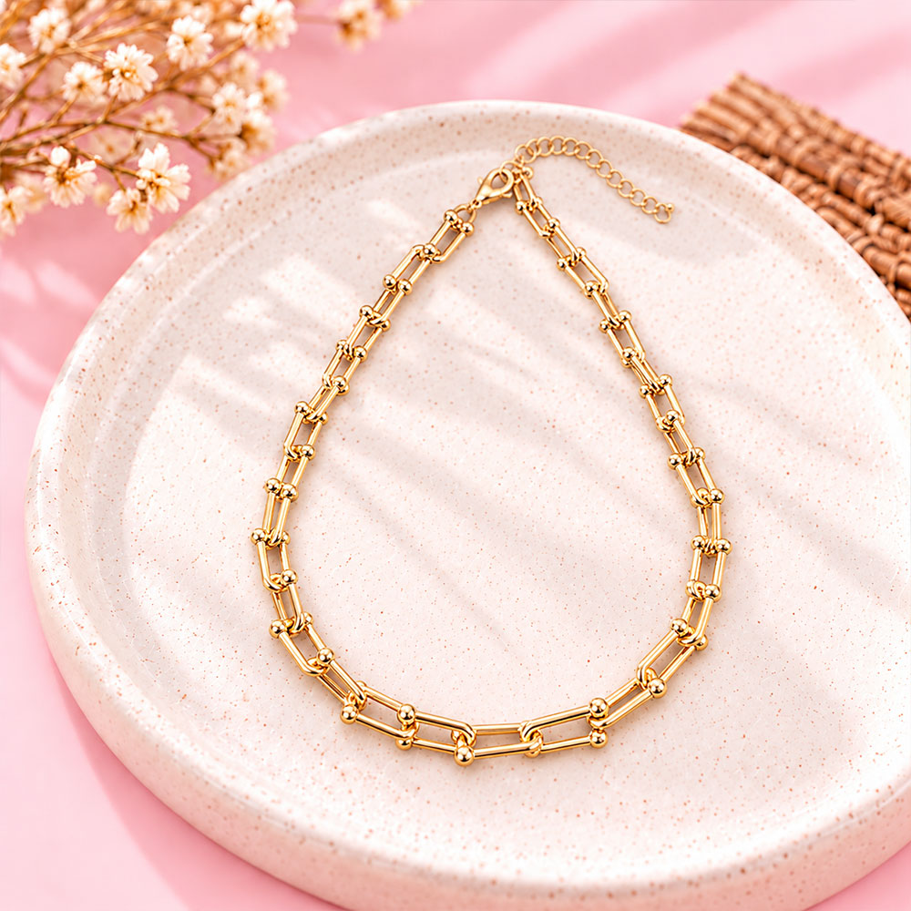 Ocean Beam- golden  layered necklace