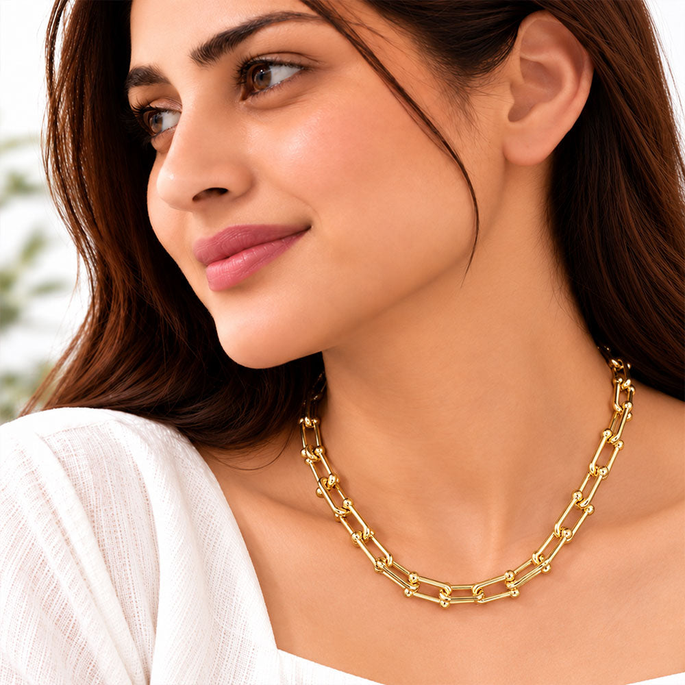 Ocean Beam- golden  layered necklace