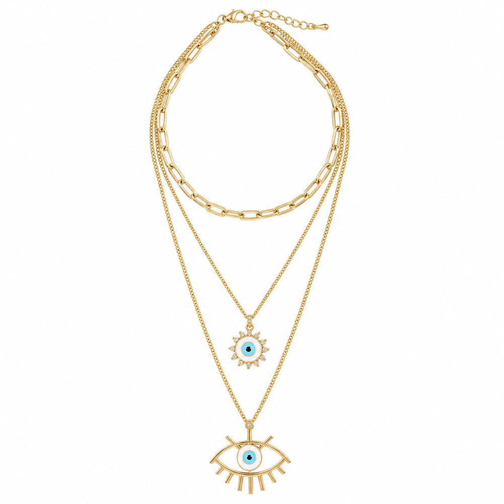 Sunpetal Thread- golden  layered necklace