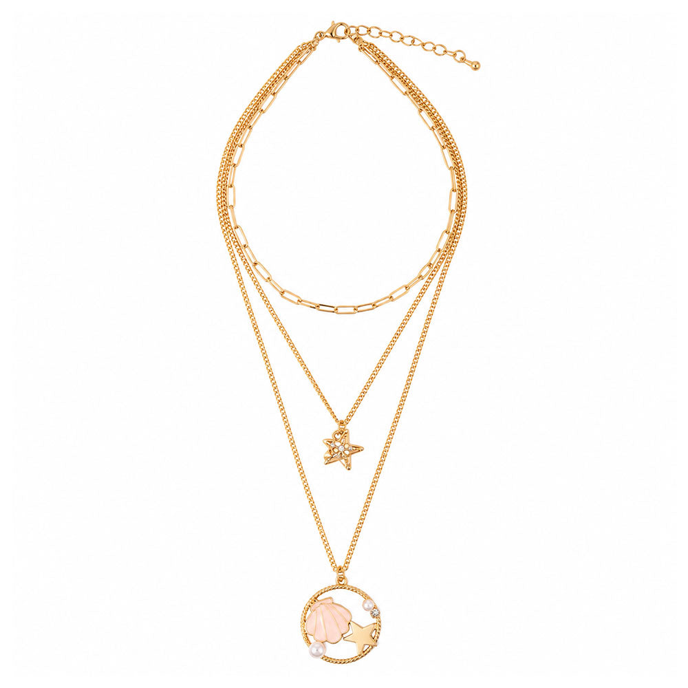 Light Bloom- golden  layered necklace