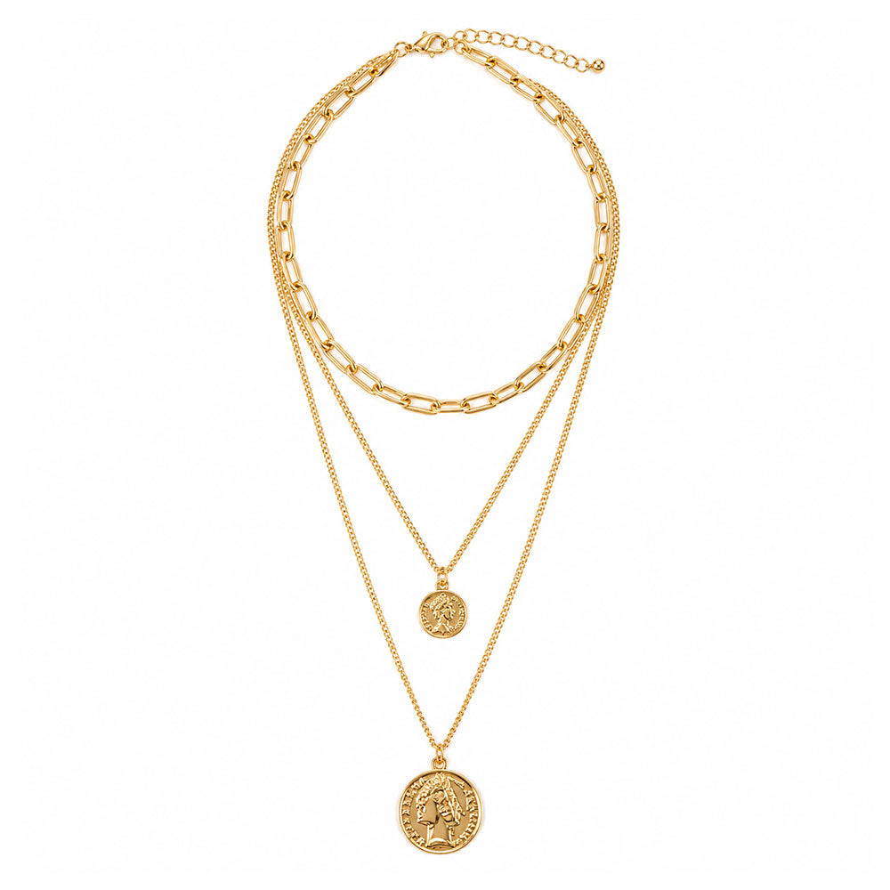 Golden Earth- golden  layered necklace