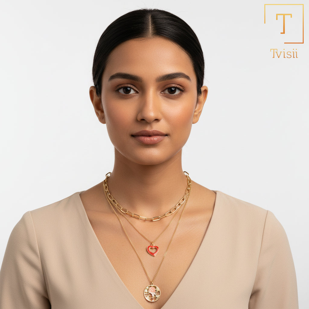 Nature’s Line- golden  layered necklace