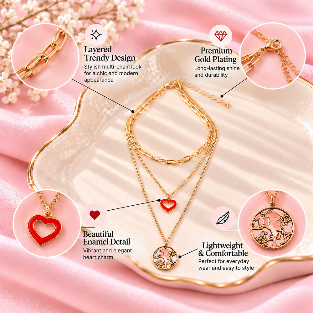 Nature’s Line- golden  layered necklace