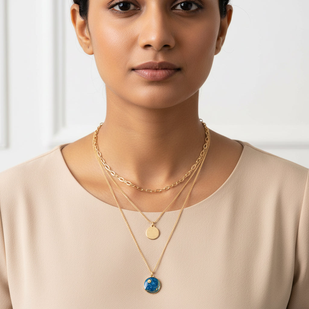 Golden Hour- golden  layered necklace