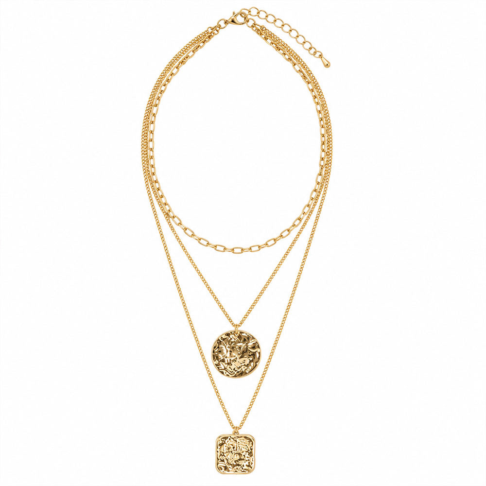 Sunbeam Layers- golden  layered necklace