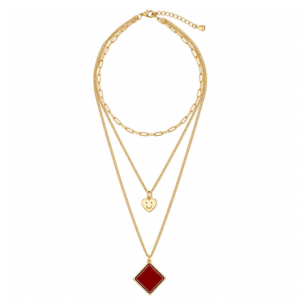 Halo Flow- golden  layered necklace
