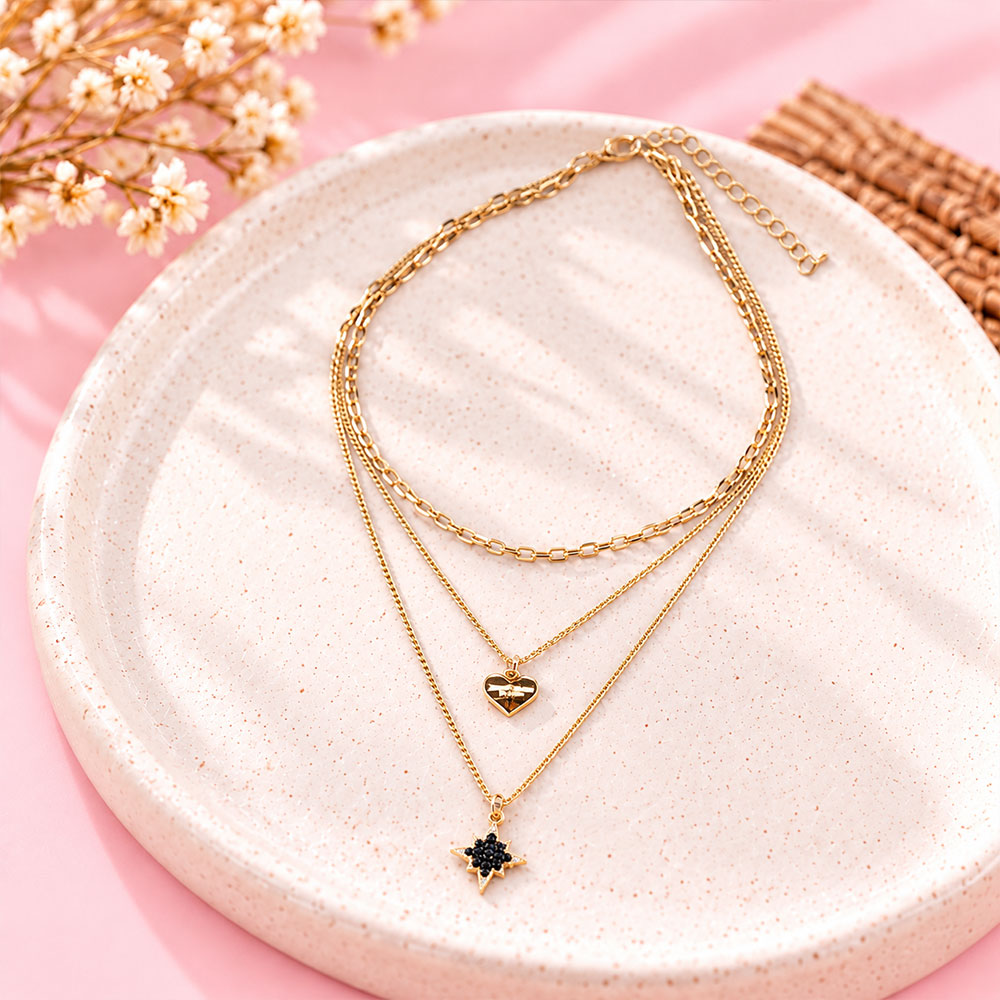 Eternal Light- golden  layered necklace