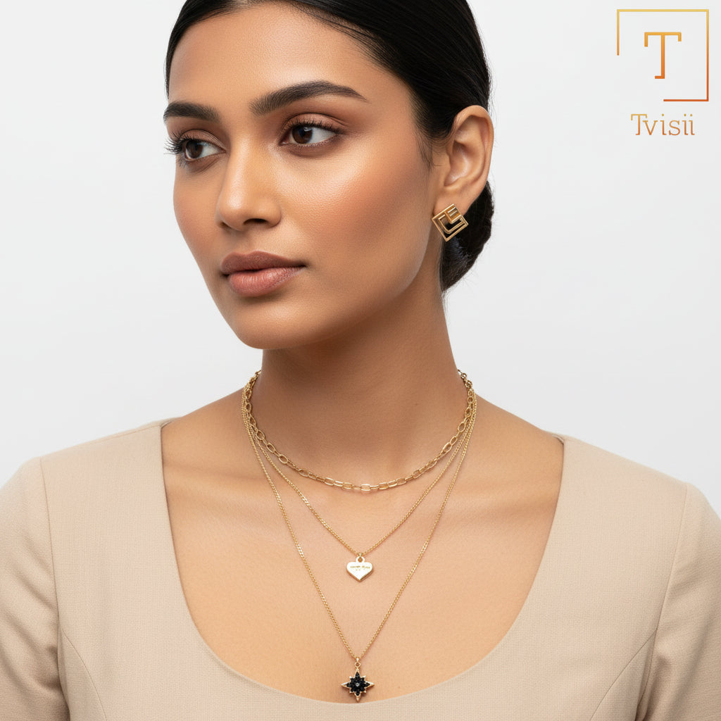 Eternal Light- golden  layered necklace