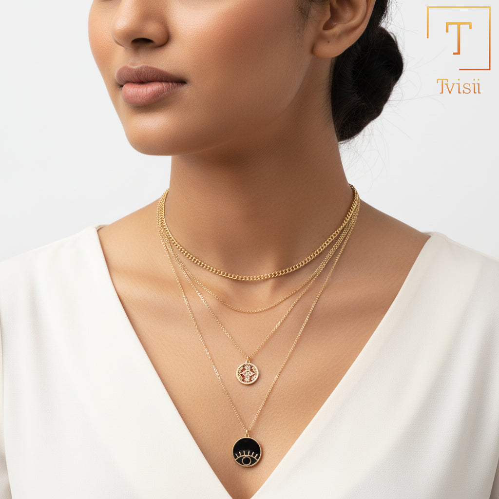 Golden Horizon- golden  layered necklace