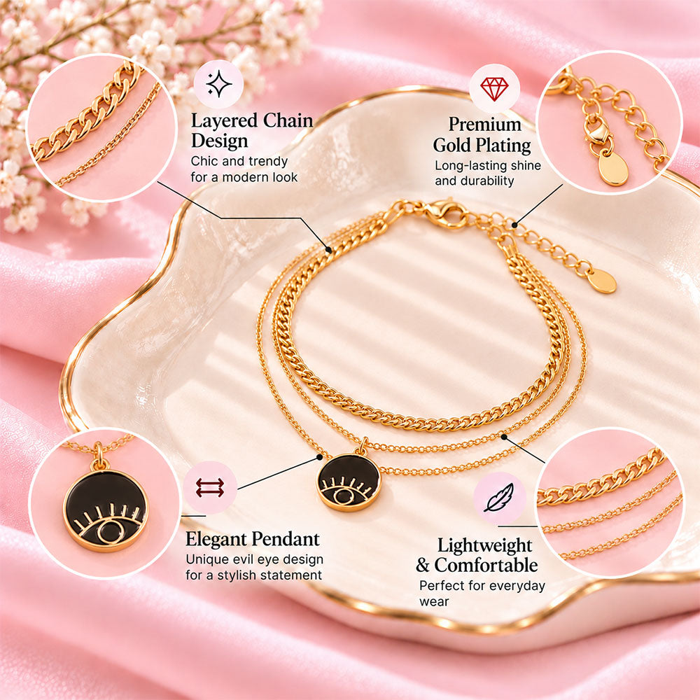 Golden Horizon- golden  layered necklace