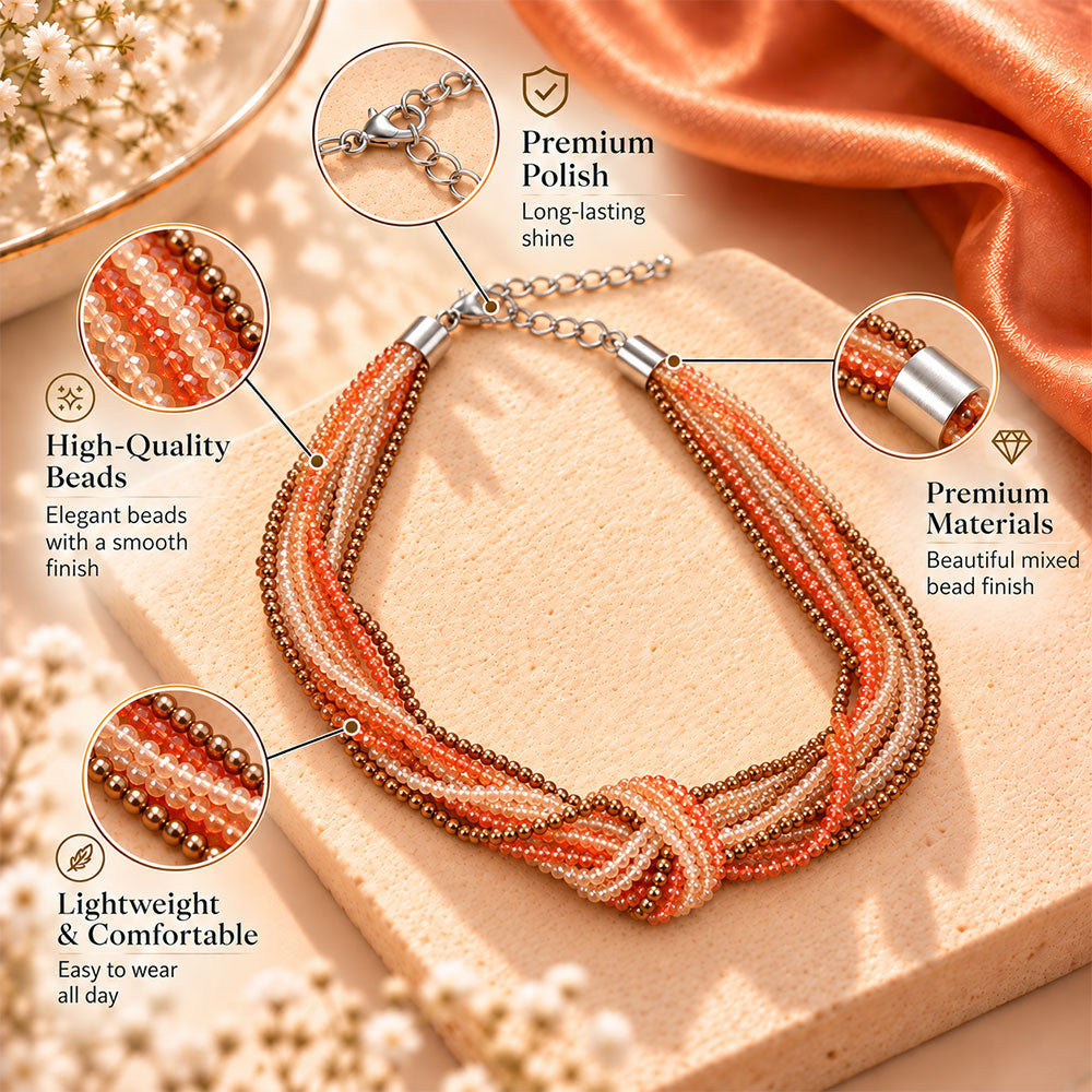 Bead Bloom- Beaded Statement Neckpiece
