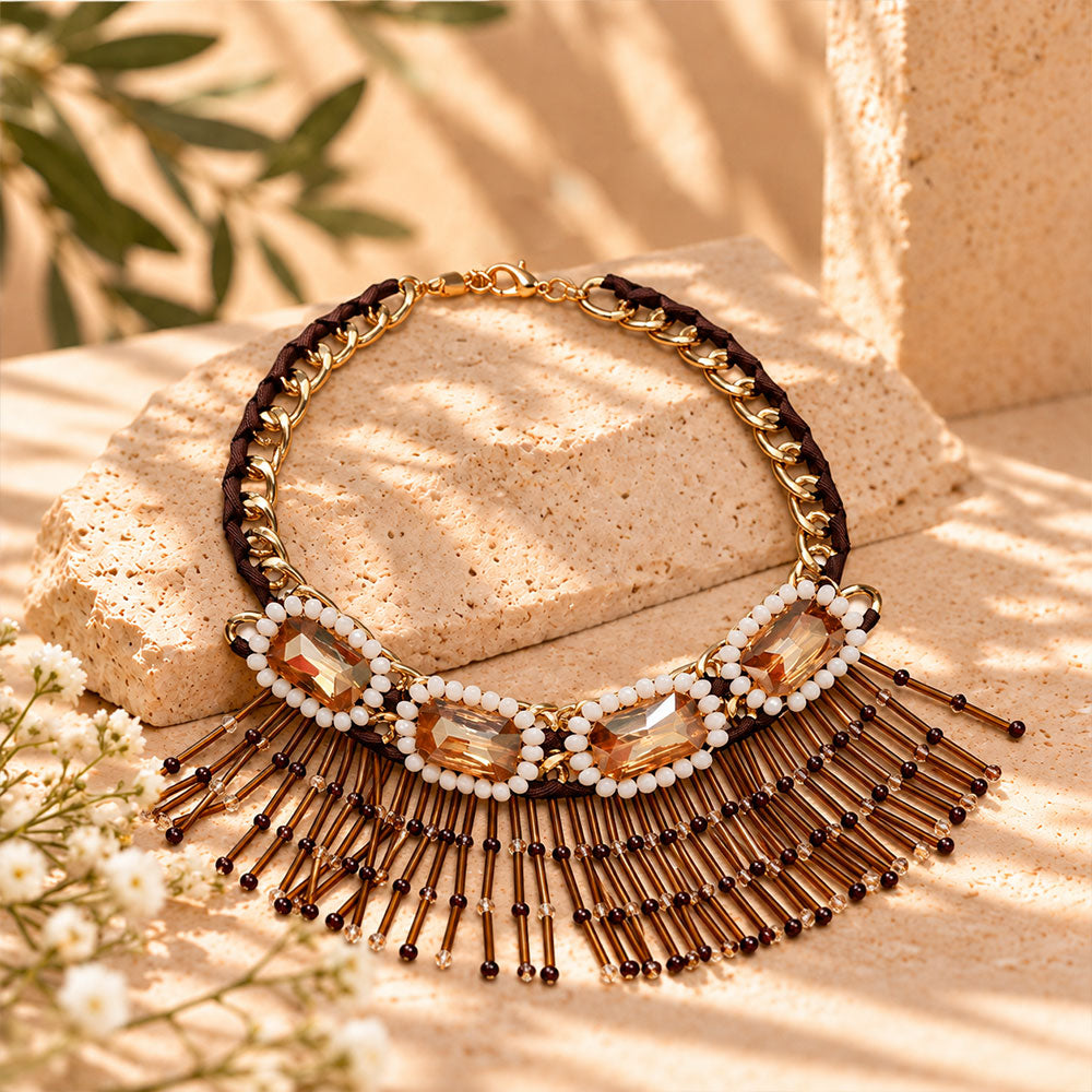 Vibe Loop- Tassle statement neckpiece