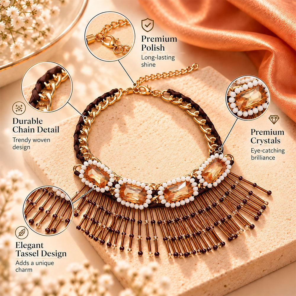 Vibe Loop- Tassle statement neckpiece