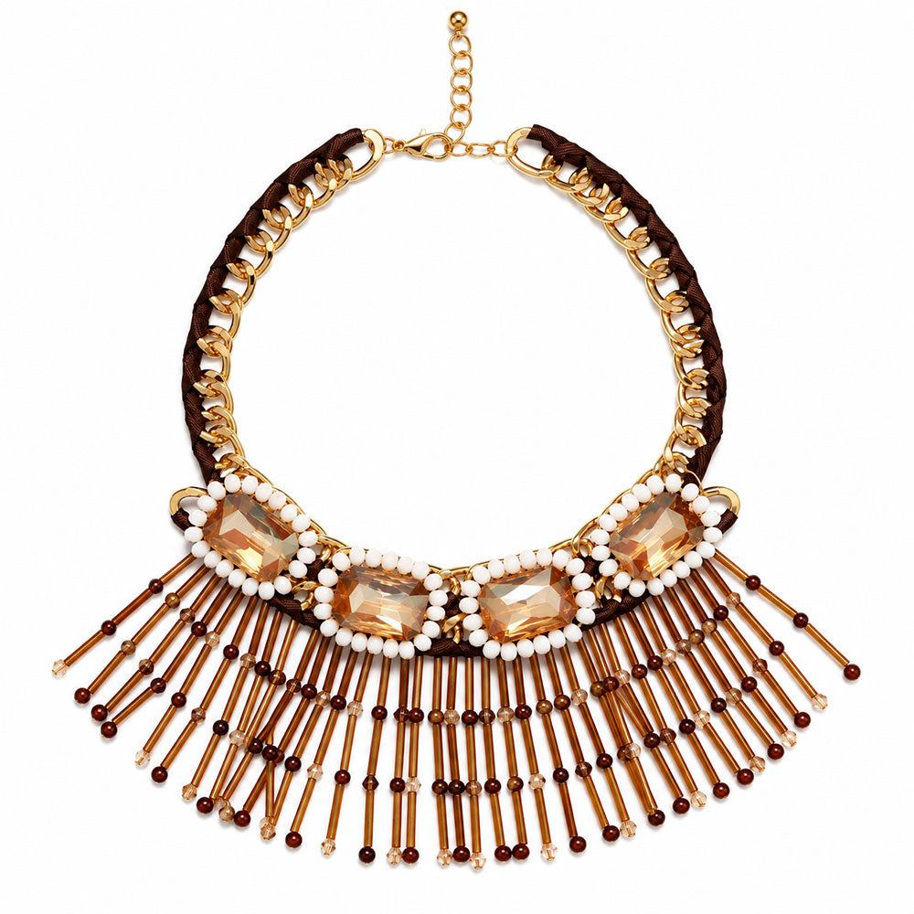 Vibe Loop- Tassle statement neckpiece
