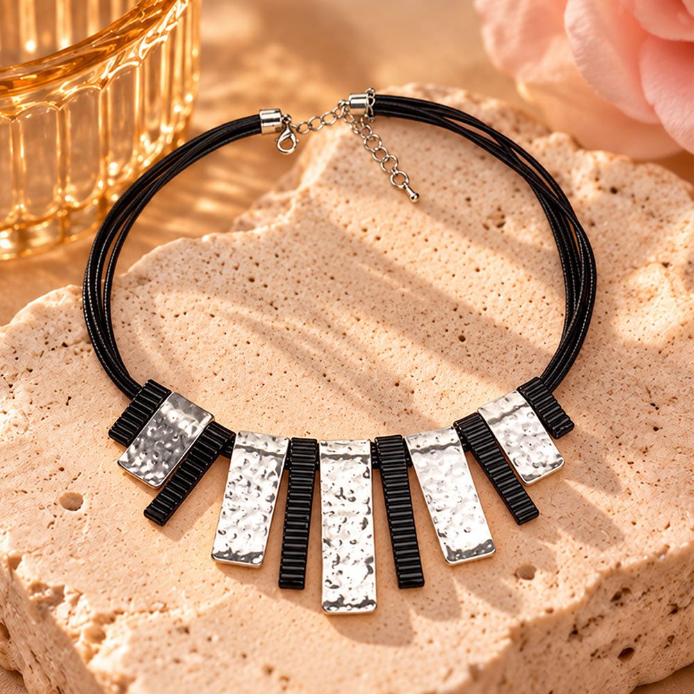 Vivid Bloom- Metallic charms statement neckpiece