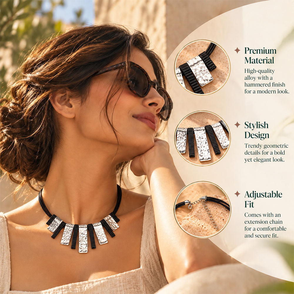 Vivid Bloom- Metallic charms statement neckpiece