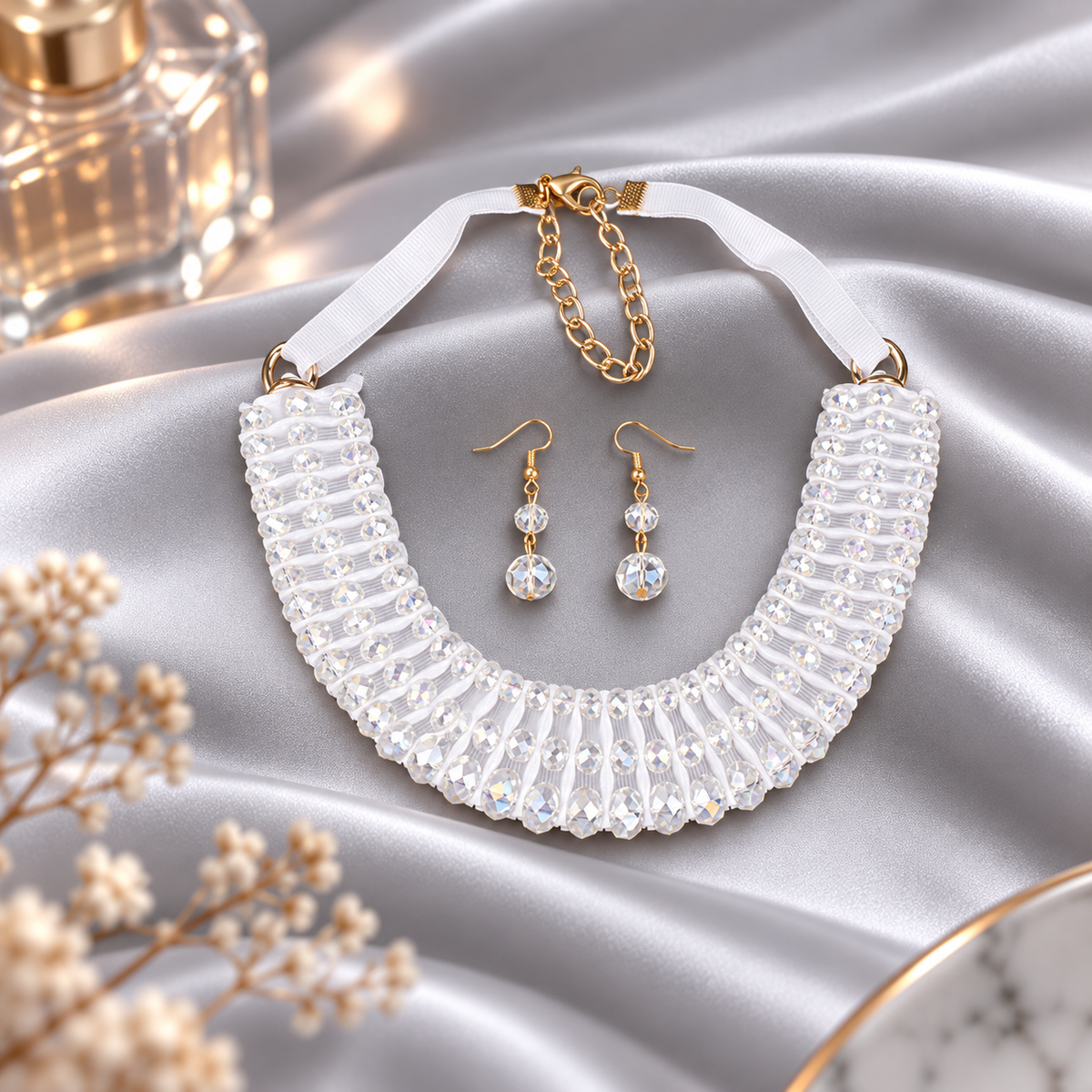 Divine Drape- Stone studded Statement Neckpiece