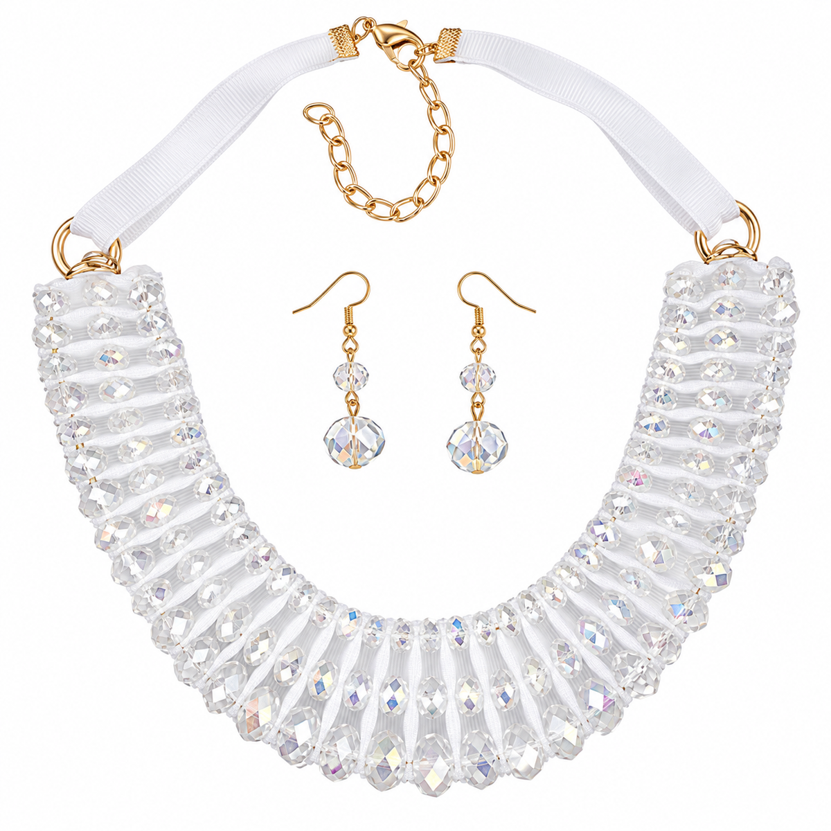 Divine Drape- Stone studded Statement Neckpiece