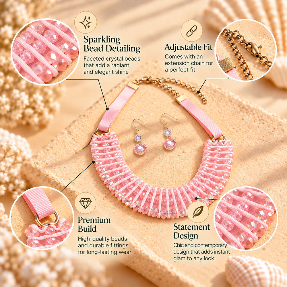 Divine Drape- Stone studded Statement Neckpiece